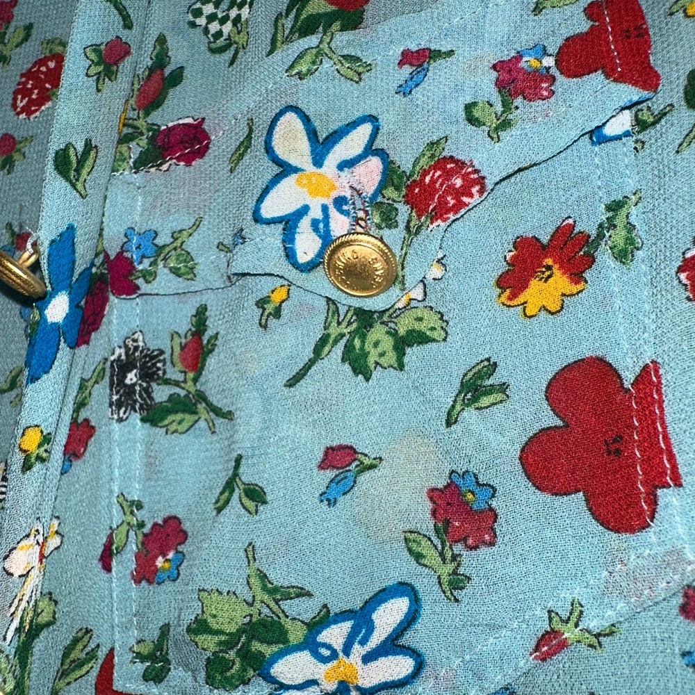 Moschino Floral Ruffle Top - Multicolor - Picture 11 of 15